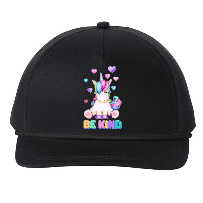 Be Kind Unicorn Snapback Five-Panel Rope Hat