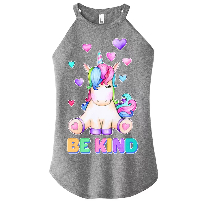 Be Kind Unicorn Women’s Perfect Tri Rocker Tank