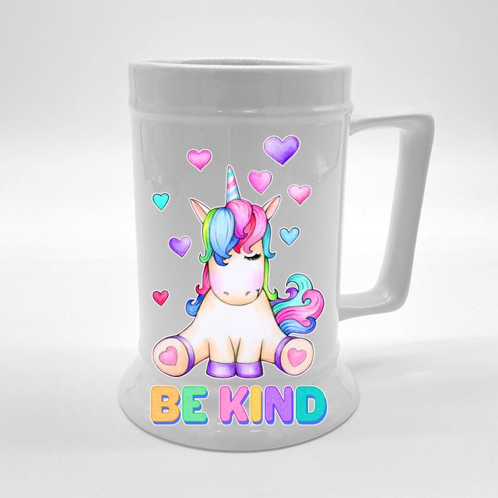 Be Kind Unicorn Front & Back Beer Stein