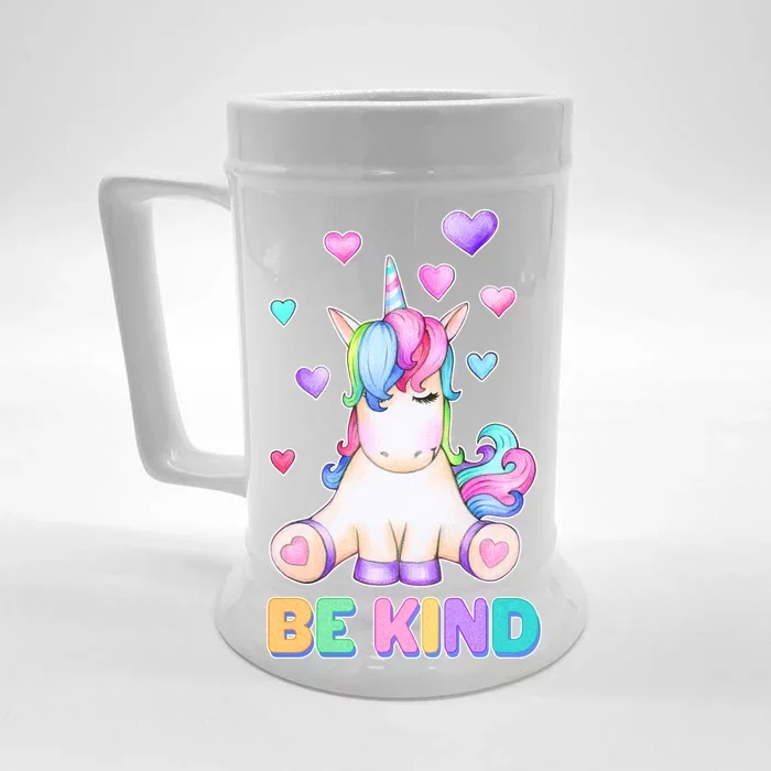 Be Kind Unicorn Front & Back Beer Stein