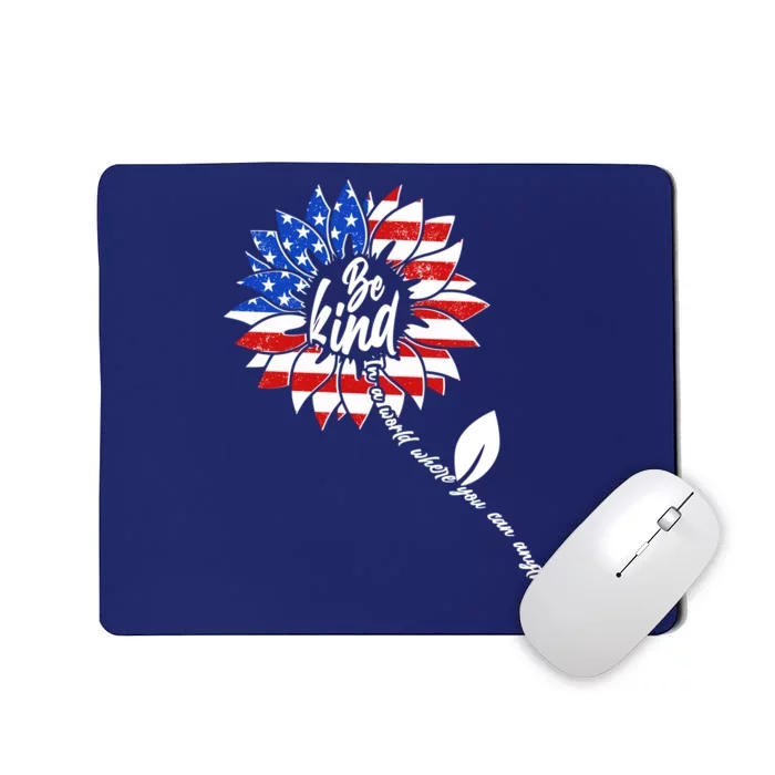 Be Kind USA American Sunflower Mousepad