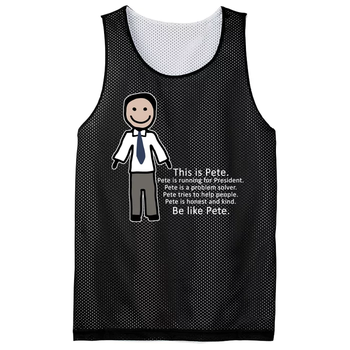 Be Like Pete Buttigieg Funny Mesh Reversible Basketball Jersey Tank