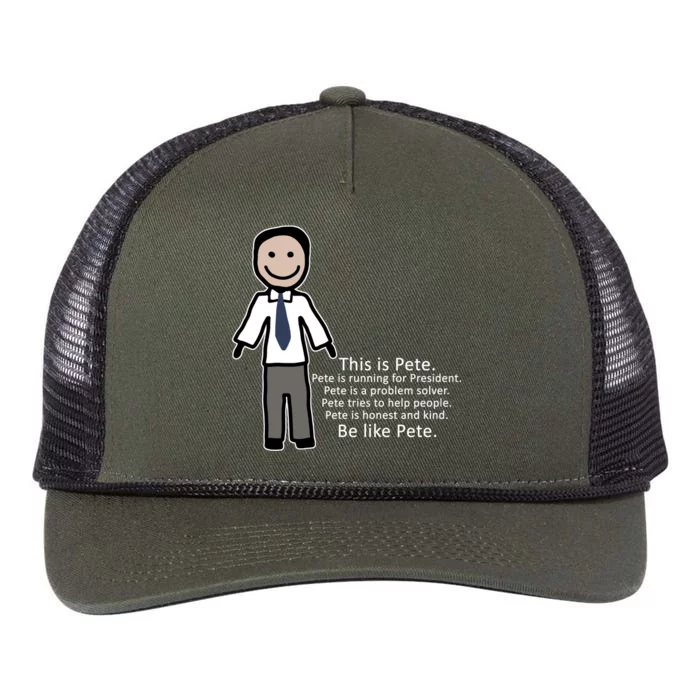 Be Like Pete Buttigieg Funny Retro Rope Trucker Hat Cap