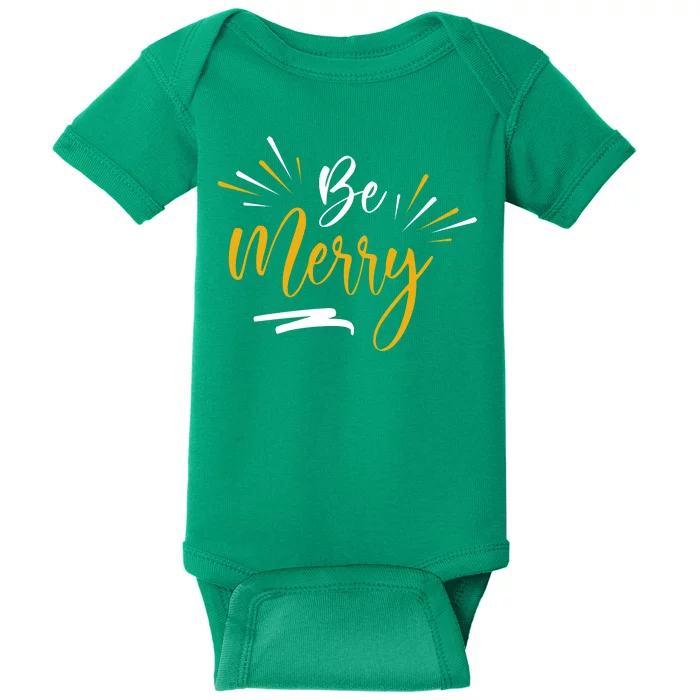 Be Merry Christmas Baby Bodysuit