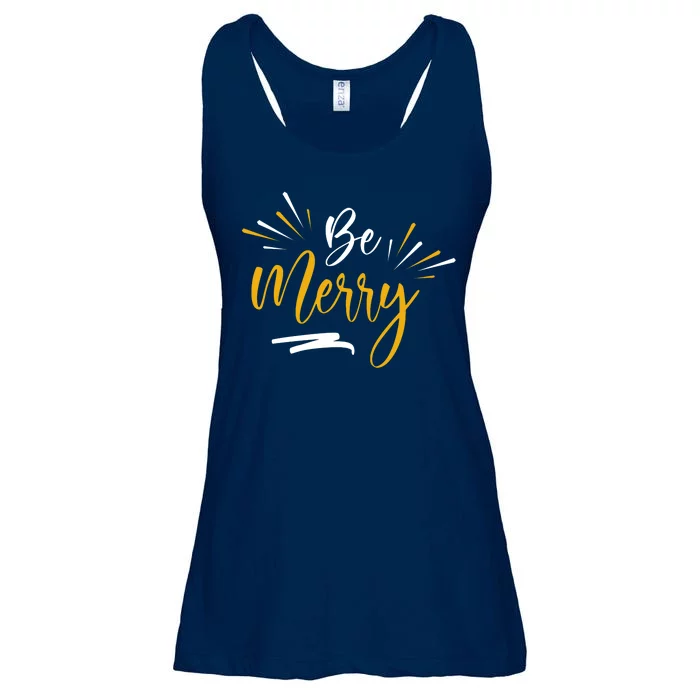 Be Merry Christmas Ladies Essential Flowy Tank