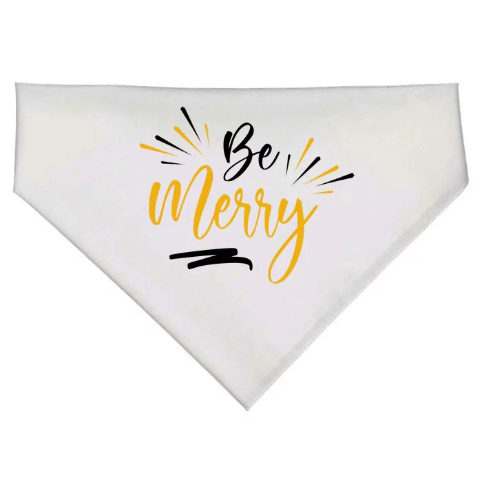 Be Merry Christmas USA-Made Doggie Bandana