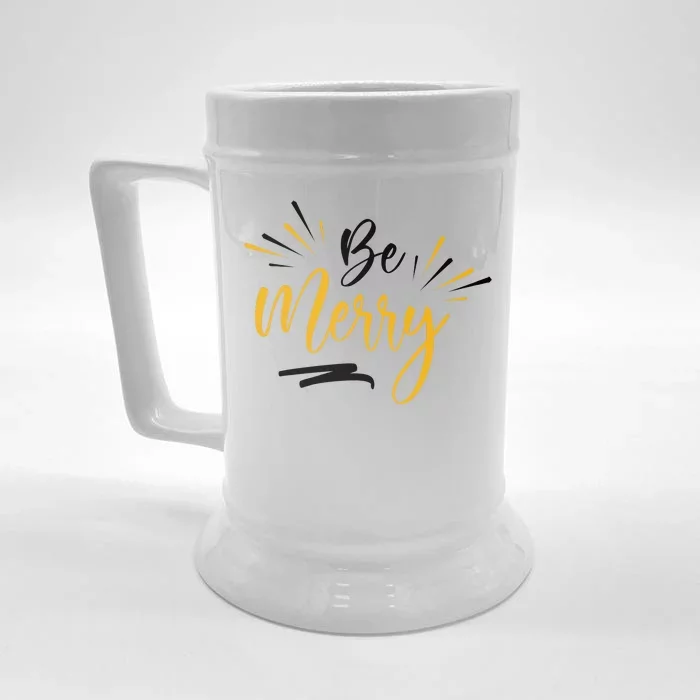 Be Merry Christmas Front & Back Beer Stein