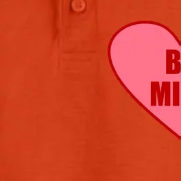 Be Mine Valentine's Day Heart Love Design Dry Zone Grid Performance Polo