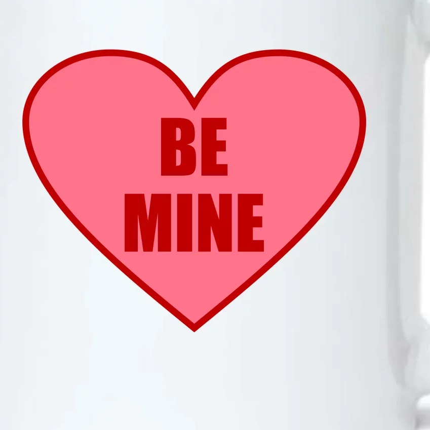 Be Mine Valentine's Day Heart Love Design Black Color Changing Mug