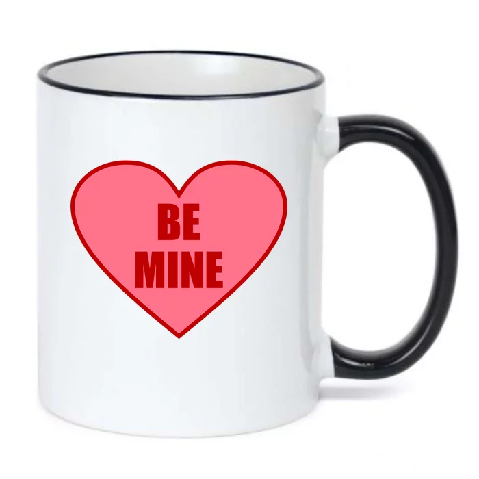 Be Mine Valentine's Day Heart Love Design Black Color Changing Mug