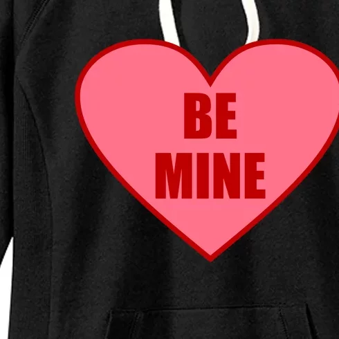 Be Mine Valentine's Day Heart Love Design Women's Fleece Hoodie