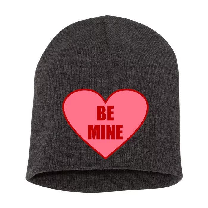 Be Mine Valentine's Day Heart Love Design Short Acrylic Beanie