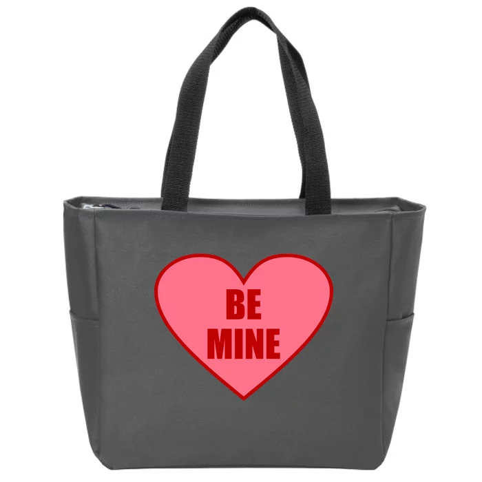 Be Mine Valentine's Day Heart Love Design Zip Tote Bag