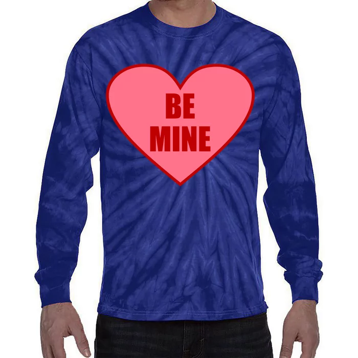 Be Mine Valentine's Day Heart Love Design Tie-Dye Long Sleeve Shirt