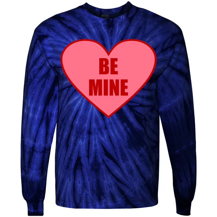 Be Mine Valentine's Day Heart Love Design Tie-Dye Long Sleeve Shirt