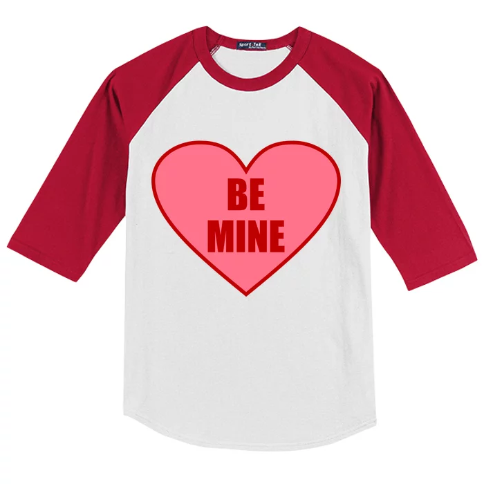 Be Mine Valentine's Day Heart Love Design Kids Colorblock Raglan Jersey