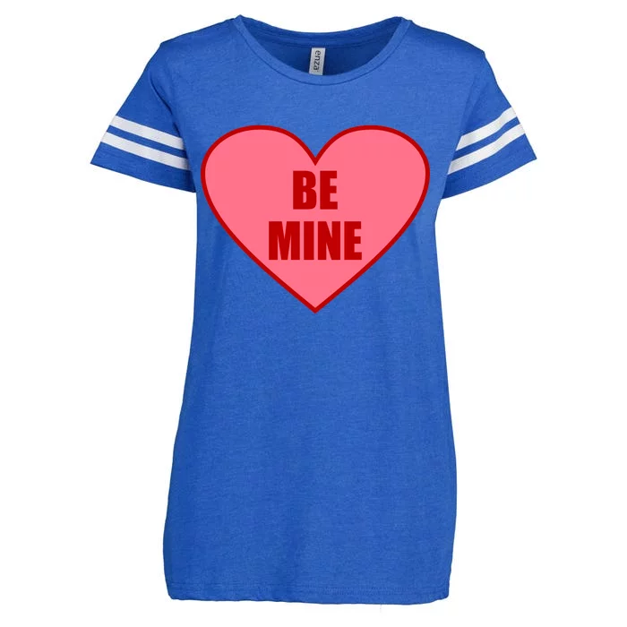 Be Mine Valentine's Day Heart Love Design Enza Ladies Jersey Football T-Shirt