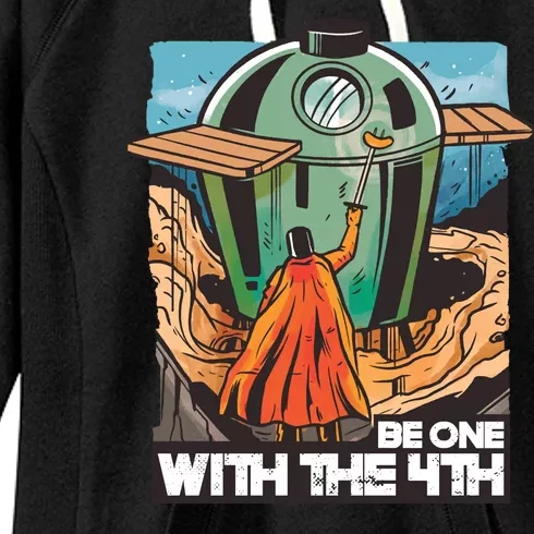 Be One With The 4th BBQ Parody Women's Fleece Hoodie