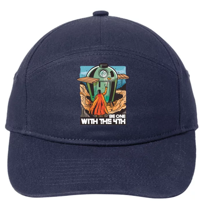 Be One With The 4th BBQ Parody 7-Panel Snapback Hat