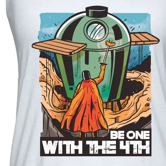 Be One With The 4th BBQ Parody Ladies Essential Flowy Tank