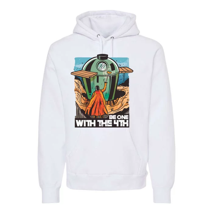 Be One With The 4th BBQ Parody Premium Hoodie