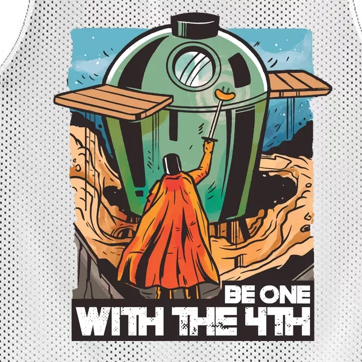 Be One With The 4th BBQ Parody Mesh Reversible Basketball Jersey Tank