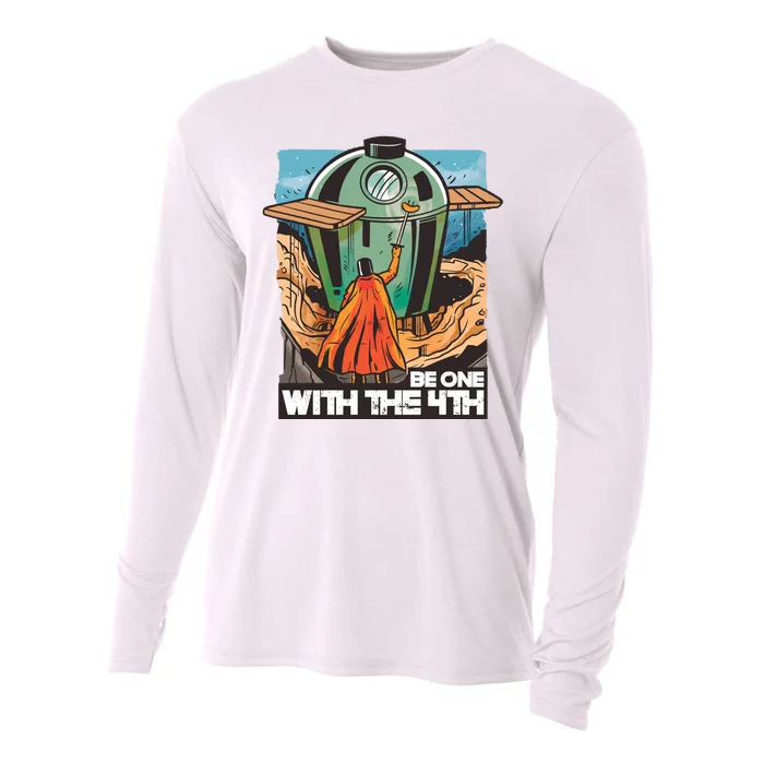 Be One With The 4th BBQ Parody Cooling Performance Long Sleeve Crew