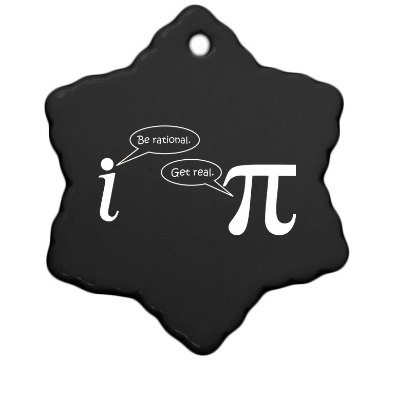 Be Rational Get Real Pi Math Christmas Ornament