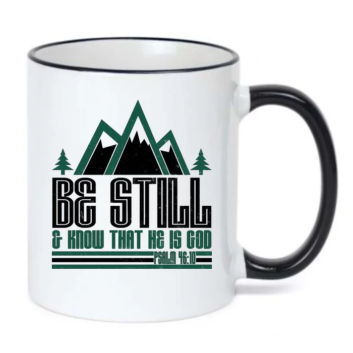 Be Still And Know That He Is God Black Color Changing Mug