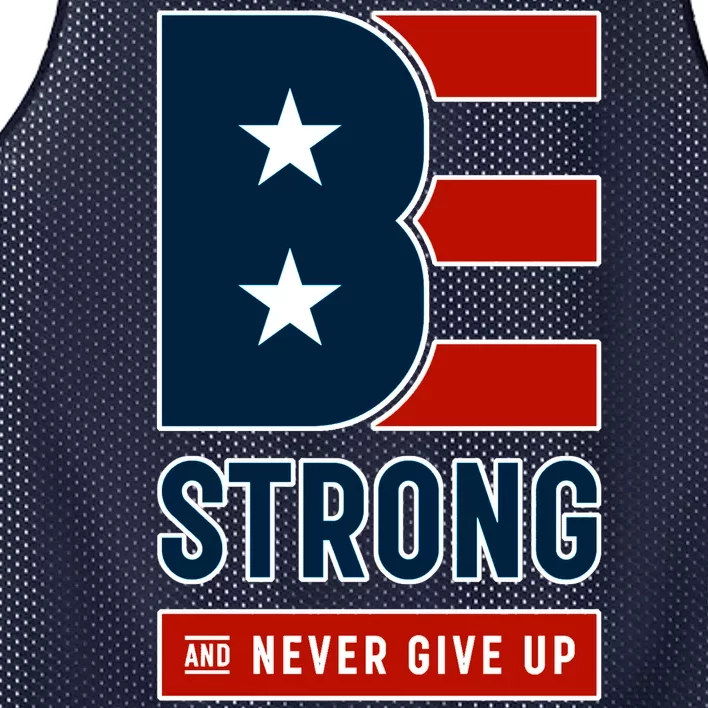 Be Strong And Never Give Up Mesh Reversible Basketball Jersey Tank