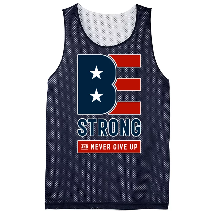 Be Strong And Never Give Up Mesh Reversible Basketball Jersey Tank