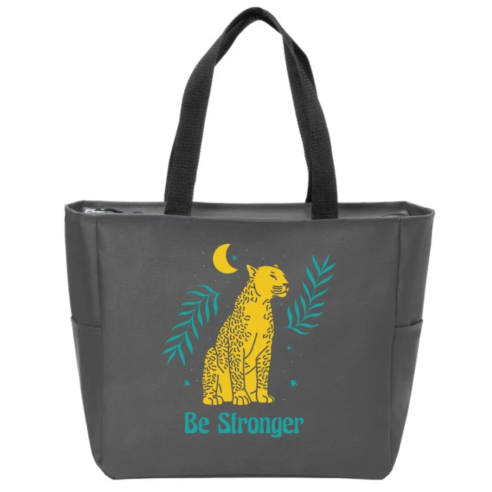 Be Stronger Tiger Zip Tote Bag