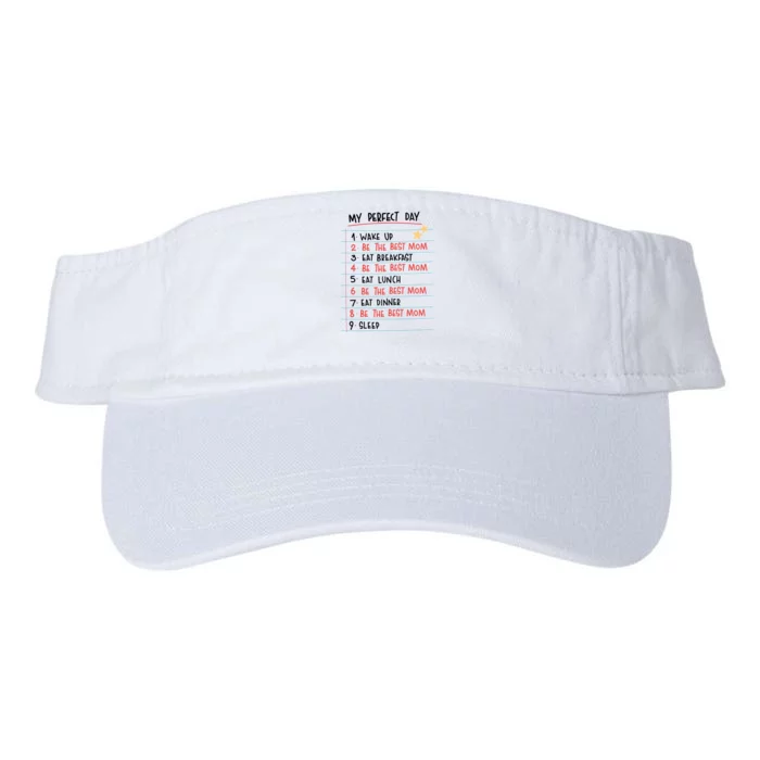 Be The Best Mom Life Routine Valucap Bio-Washed Visor