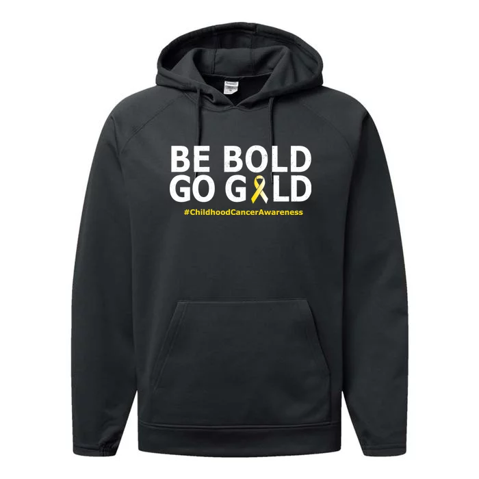 Be The Gold Childhood Cancer Awareness Performance Fleece Hoodie