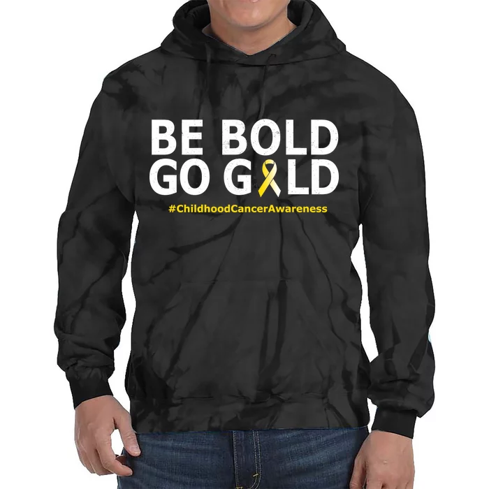 Be The Gold Childhood Cancer Awareness Tie Dye Hoodie