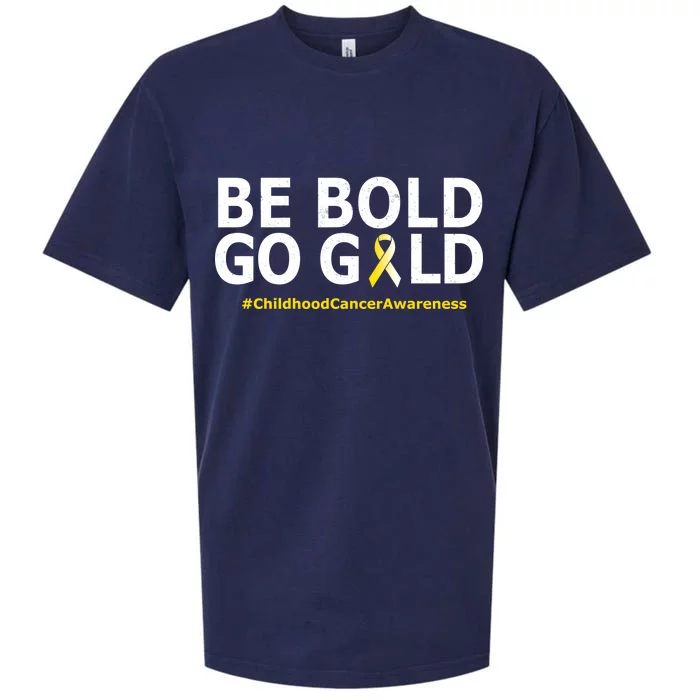 Be The Gold Childhood Cancer Awareness Sueded Cloud Jersey T-Shirt