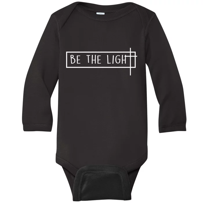 Be The Light Jesus Baby Long Sleeve Bodysuit