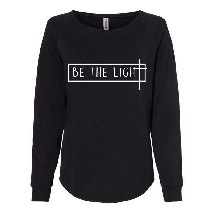 Be The Light Jesus Womens California Wash Sweatshirt