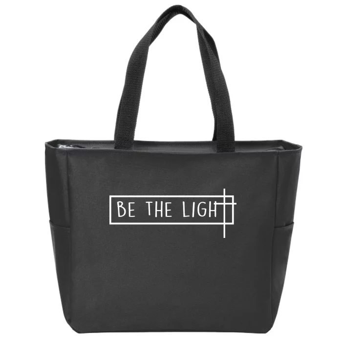 Be The Light Jesus Zip Tote Bag