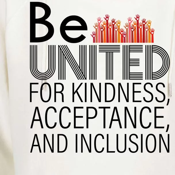 Be United For Kindness Womens Funnel Neck Pullover Hood