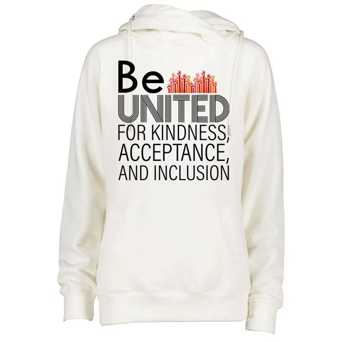 Be United For Kindness Womens Funnel Neck Pullover Hood