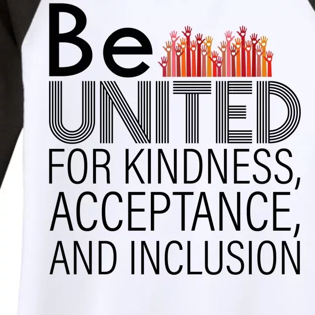 Be United For Kindness Women's Tri-Blend 3/4-Sleeve Raglan Shirt