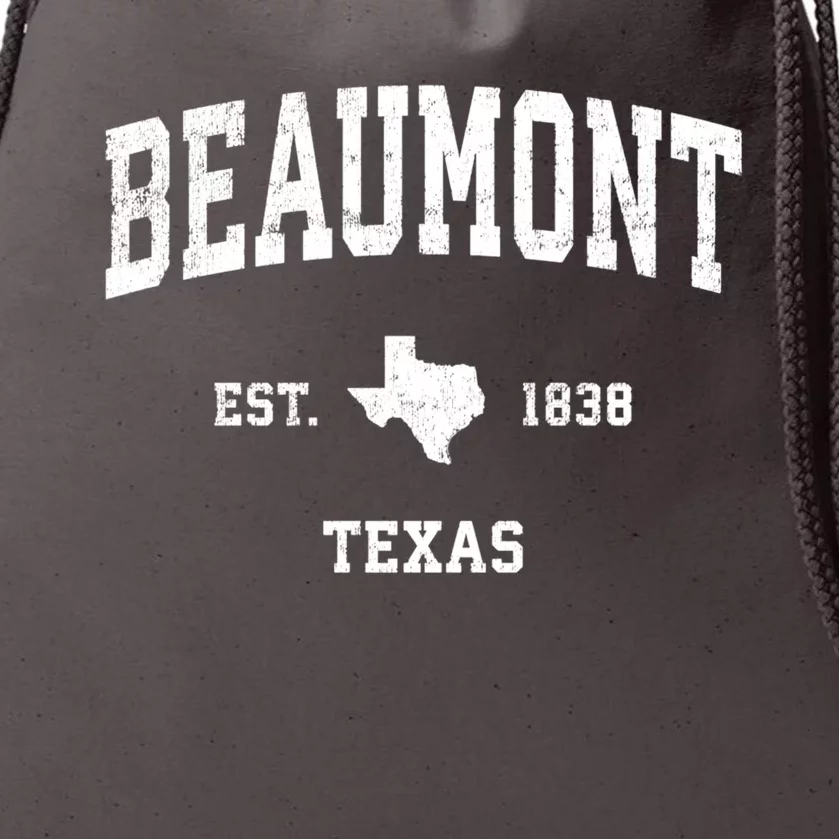 Beaumont Est 1838 Texas Tx Vintage Sports Design Drawstring Bag