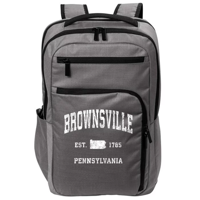 Brownsville Est 1785 Pennsylvania Pa Vintage Established Athletic Sports Design Impact Tech Backpack