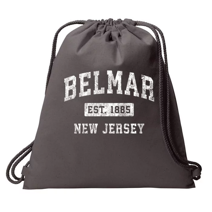 Belmar Est 1885 New Jersey Nj Vintage Established Sports Design Drawstring Bag