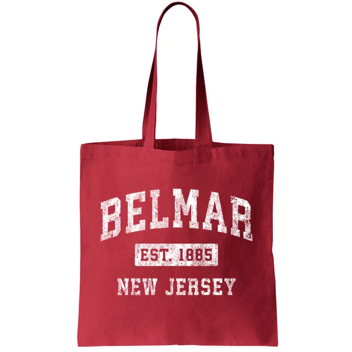 Belmar Est 1885 New Jersey Nj Vintage Established Sports Design Tote Bag