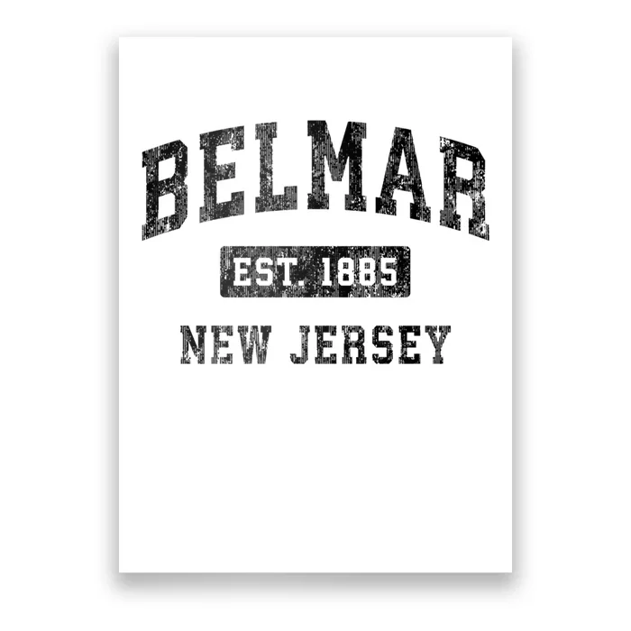 Belmar Est 1885 New Jersey Nj Vintage Established Sports Design Poster