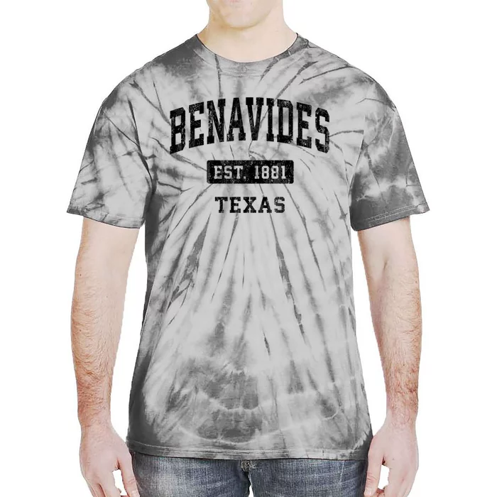 Benavides Est 1881 Texas Tx Vintage Sports Established Tie-Dye T-Shirt