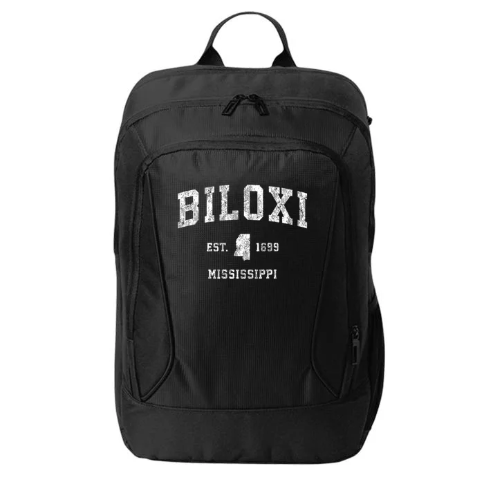 Biloxi Est 1699 Mississippi Ms Vintage Athletic Sports Design City Backpack