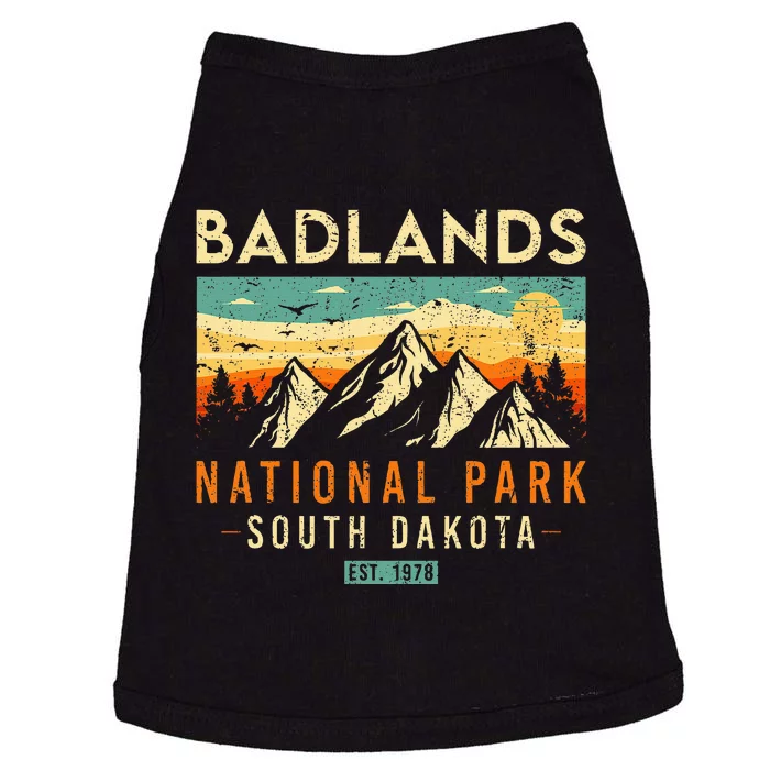 Badlands Est. 1978 Vintage Retro South Dakota National Park Doggie Tank